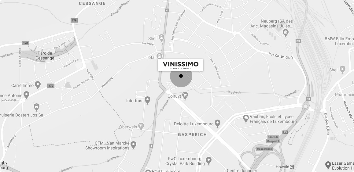Carte avec emplacement de Vinissimo